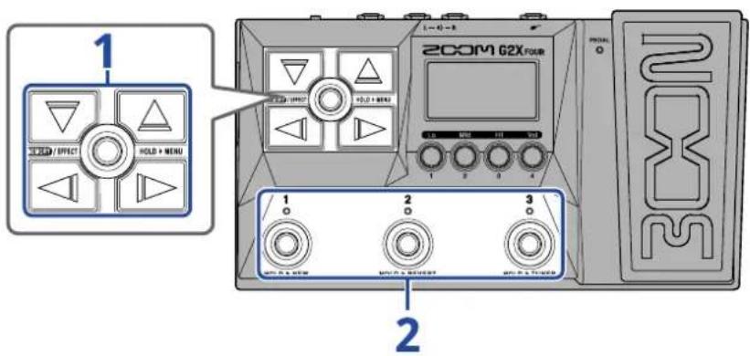 ZOOM G2X Four - PRESELECT 功能开启时选择音色记忆 - 1