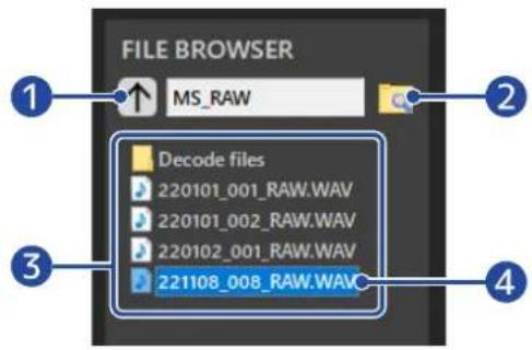 ZOOM M3 MicTrak - Sélection de fichiers - 1