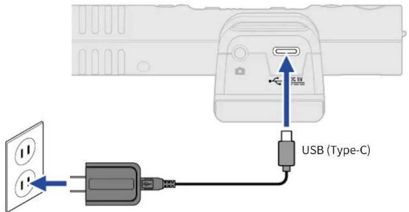 ZOOM M3 MicTrak - Connexion d'un adaptateur secteur - 1