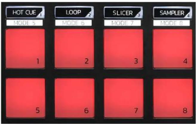 HERCULES DJControl Inpulse 300 MK2 - Pady i tryby - 1