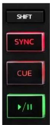 HERCULES DJControl Inpulse 300 MK2 - 走带按钮 - 1