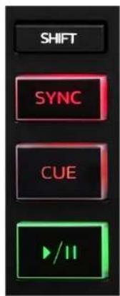 HERCULES DJControl Inpulse 300 MK2 - Pulsanti trasporto - 1