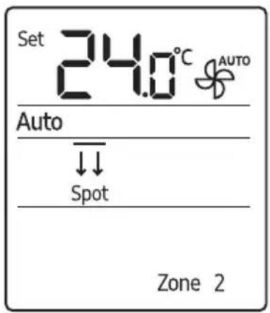 Set 24.0°C AUTO Auto ↓↓ Spot Zone 2