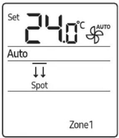Set 24.0°C AUTO Auto ↓↓ Spot Zone1