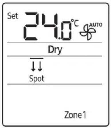 Set 24.0°C AUTO Dry ↓↓ Spot Zone1