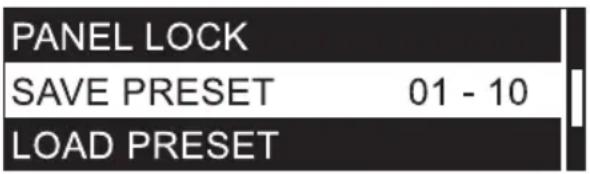 LD Systems U504.7 - SAVE PRESET - 1