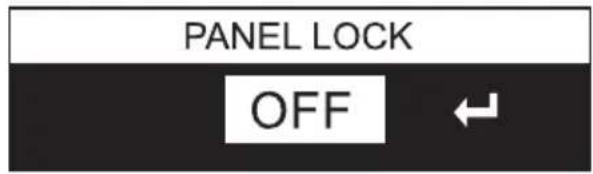 PANEL LOCK OFF ←