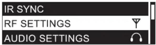 LD Systems U504.7 - CONFIGURACIÓN DE LA UNIDAD DE RADIO (RF SETTINGS) - 1