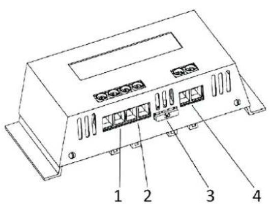 IVT MPPTplus 10A - Éléments de connexion et d'affichage - 1