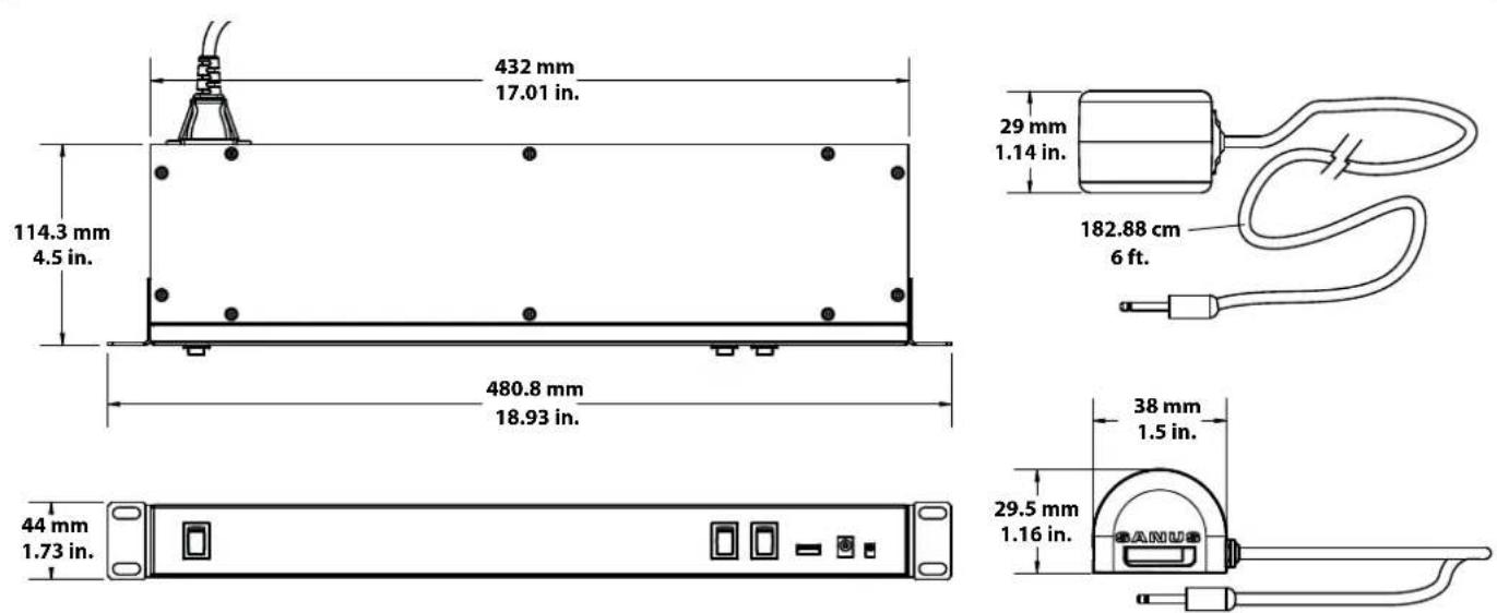 432 mm 17.01 in. 114.3 mm 4.5 in. 480.8 mm 18.93 in. 29 mm 1.14 in. 182.88 cm 6 ft. 44 mm 1.73 in. 38 mm 1.5 in. 29.5 mm 1.16 in.