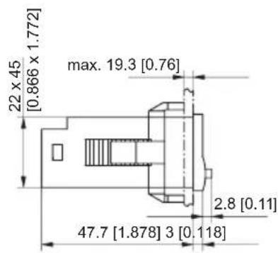 Kübler Codix 130 - Abmessung/Dimensions/Dimensions/Dimensiones/Dimensioni: Maße in mm [inch] / Dimensions in mm [inch] / Cotes en mm [pouces] / Dimensioni in mm [inch] / Cotas en mm [inch] - 2