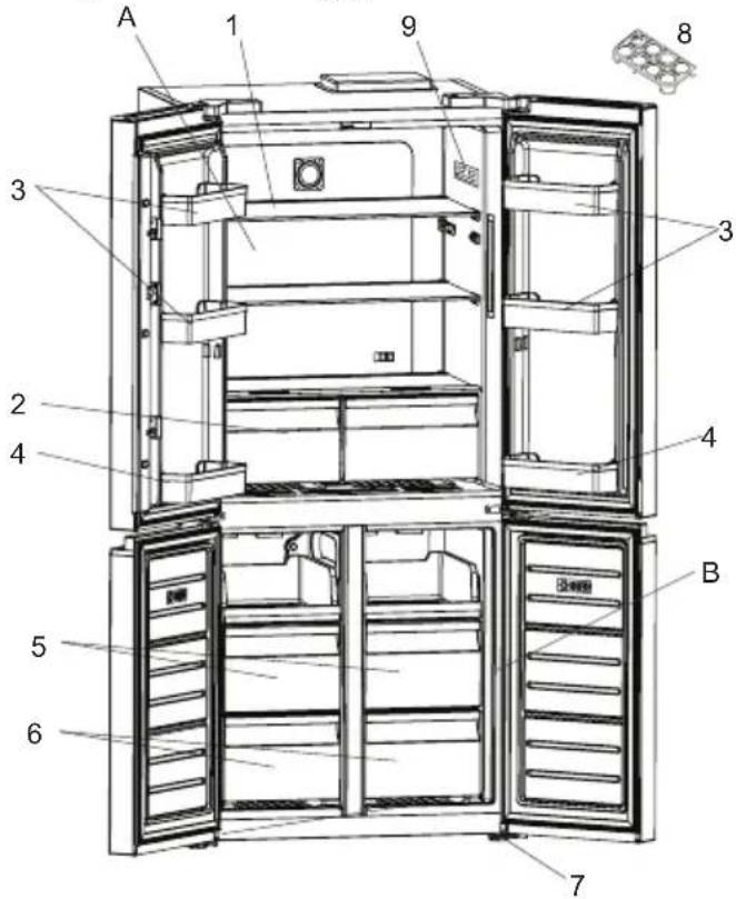 BERTAZZONI RCD84F4FXNC - BESKRIVELSE AF APPARATET - 1