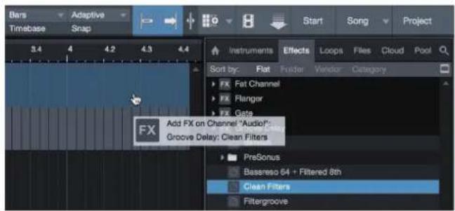 PRESONUS FaderPort - Glisser-déposer d'effets - 1