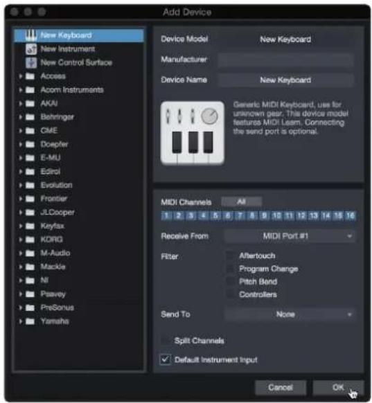 PRESONUS FaderPort - Configuration d'un clavier de commande MIDI - 3