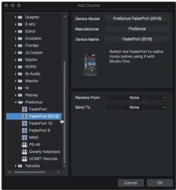 PRESONUS FaderPort - Configuration du FaderPort - 3