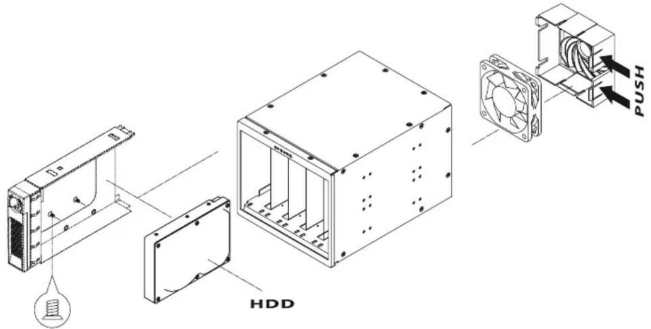 Icy Box IB555SSK - Festplatte und Lüfter Montage - 1