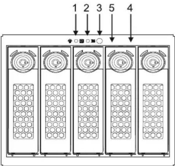 Icy Box IB555SSK - Frontseite und Trägerschloss - 1