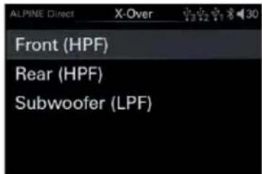 ALPINE HDS990 - Ajuste de crossover - 2