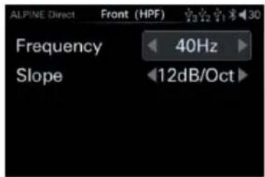 ALPINE HDS990 - Ajuste de crossover - 4