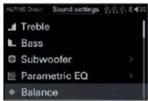 ALPINE HDS990 - Ajuste de los efectos de sonido - 1