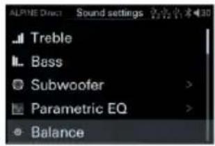 ALPINE HDS990 - Paramètres des effets sonores - 1