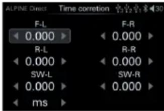 ALPINE HDS990 - Time Correction Settings - 1