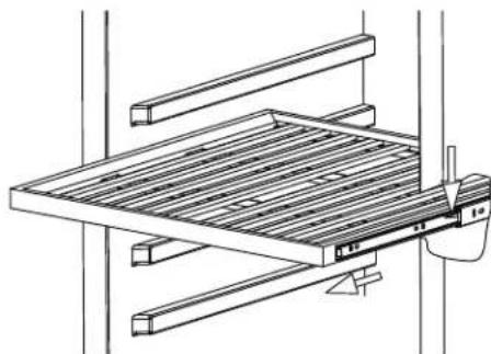Zephyr Presrv PRW24C01CG - Retrait des tablettes coulissantes en bois - 2