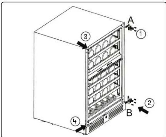 Zephyr Presrv PRW24C01CG - Inverser l'ouverture de la porte de votre appareil - 5