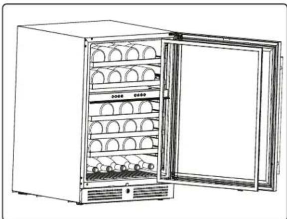 Zephyr Presrv PRW24C01CG - Inverser l'ouverture de la porte de votre appareil - 1