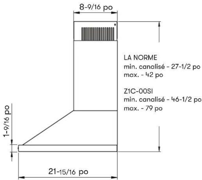 Zephyr Siena ZSIE36BSES - Specifications de la hotte - 2