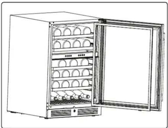 Zephyr Presrv PRW24C02CG - Inverser l'ouverture de la porte de votre appareil - 1
