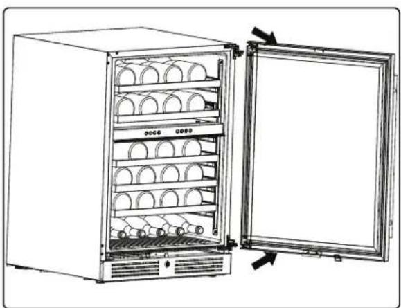 Zephyr Presrv PRW24C02CG - Inverser l'ouverture de la porte de votre appareil - 3