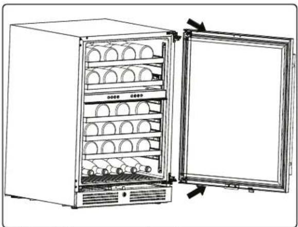 Zephyr Presrv PRB24C01CG - Reversing the Door Swing of Your Appliance - 4