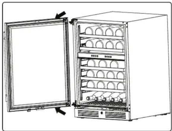 Zephyr Presrv PRB24C01CG - Inverser l'ouverture de la porte de votre appareil - 5