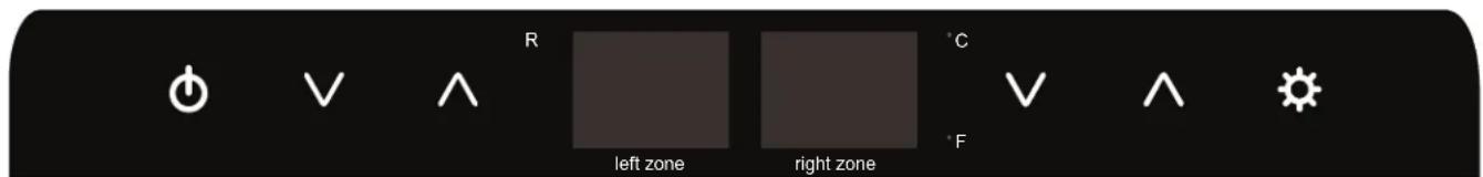 R left zone right zone °C °F