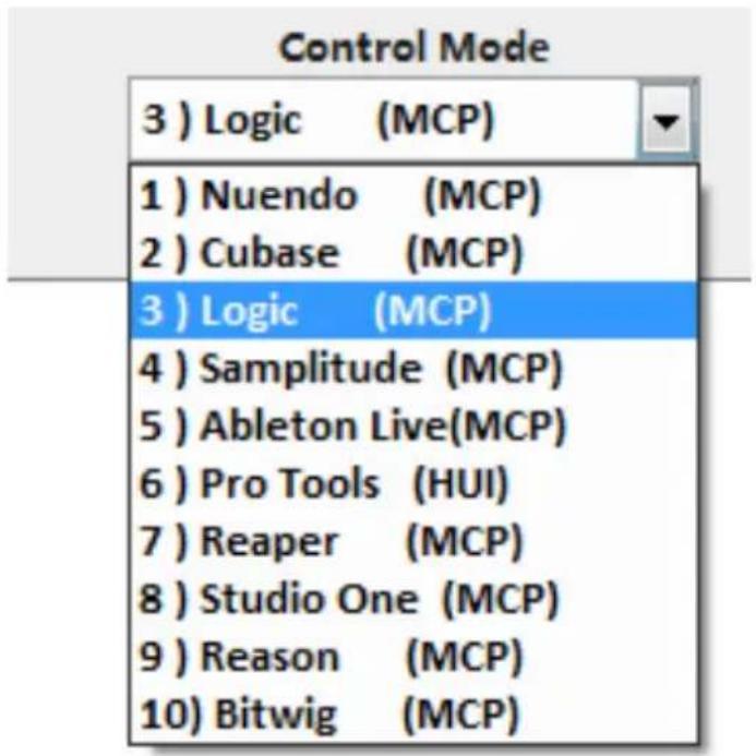 icon QCon Pro XS - Affectation du mode DAW (Mackie Control/HUI) ou Définition de fonctions MIDI avec iMap™ - 1