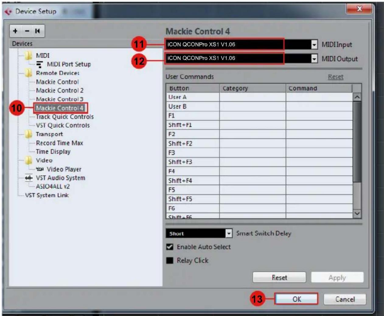 icon QCon Pro XS - Cubase - 4