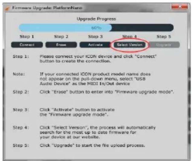 icon Platform Nano - Mise à niveau du micrologiciel - 5