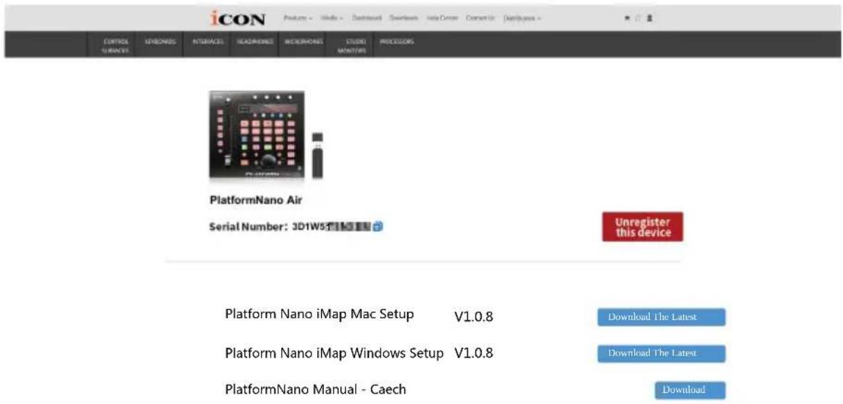 icon Platform Nano Air - Téléchargez le pilote Windows à partir de votre page personnelle d'utilisateur à l'adresse www. iconproaudio. com - 1