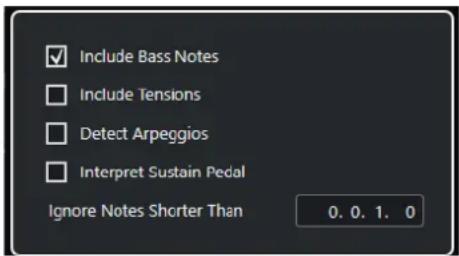 STEINBERG Cubase Elements 12 - Boîte de dialogue Créer des événements d'accords - 1