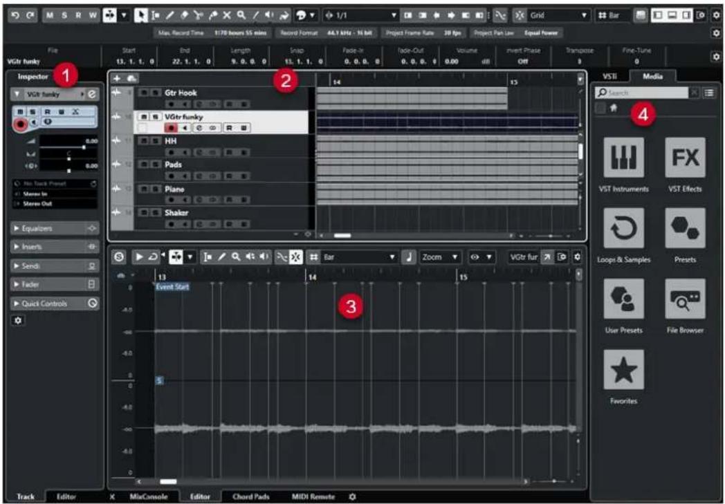 STEINBERG Cubase Elements 12 - Fenêtre Projet - 1