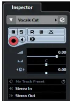 STEINBERG Cubase Elements 12 - Inspecteur des pistes Audio - 1