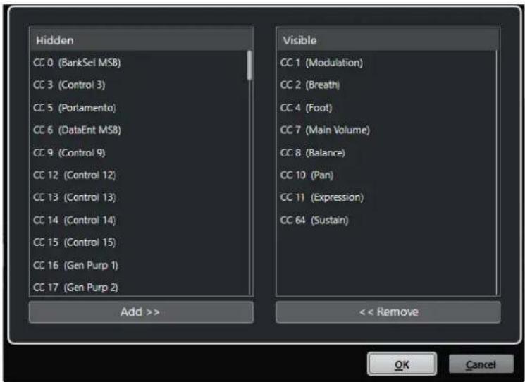 STEINBERG Cubase Elements 12 - Boîte de dialogue Configuration des contrôleurs MIDI - 1