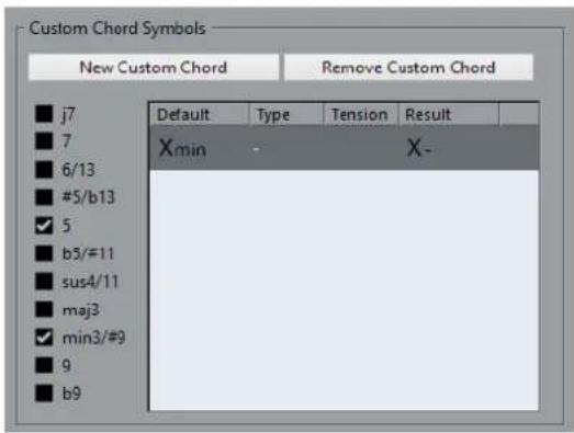 STEINBERG Cubase Elements 12 - Symboles d'accords personnalisés - 1