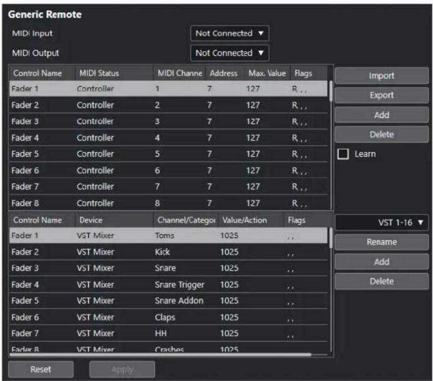 STEINBERG Cubase Elements 12 - Page Périphérique générique (ancienne version) - 1