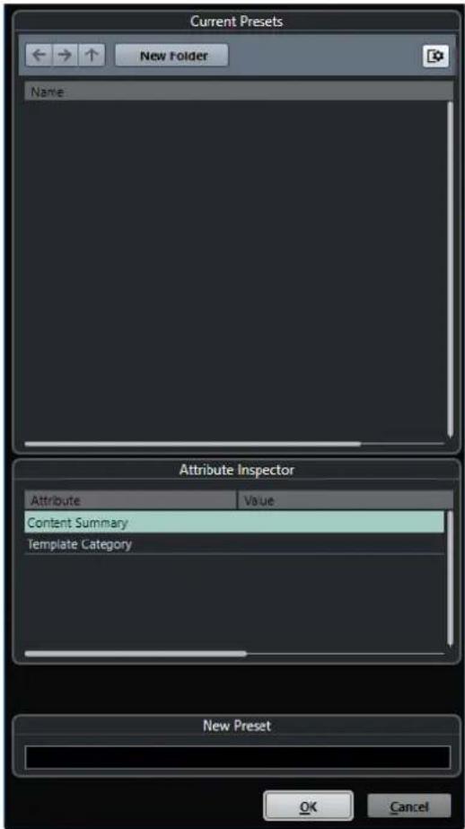 STEINBERG Cubase Elements 12 - Boîte de dialogue Enregistrer comme modèle - 1