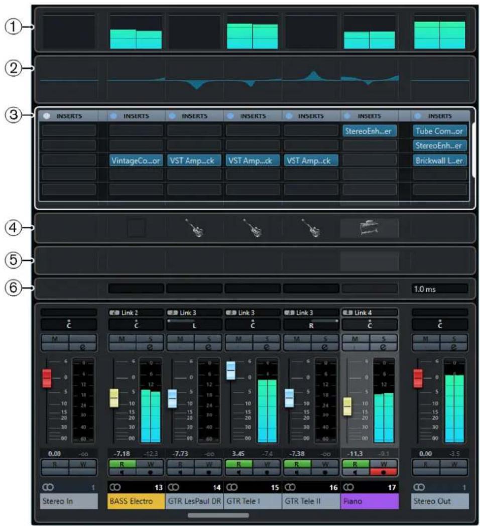 STEINBERG Cubase Elements 12 - Section des faders - 1