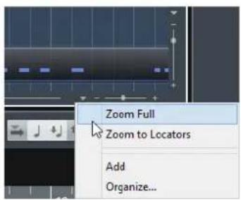 STEINBERG Cubase Elements 12 - Préréglages de zoom - 2