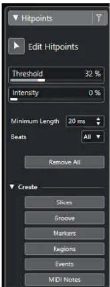 STEINBERG Cubase Elements 12 - Filtres de repères de la section Repères - 1