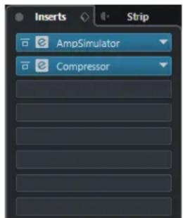 STEINBERG Cubase Elements 12 - Paramètres de voie – Inserts de voie - 1